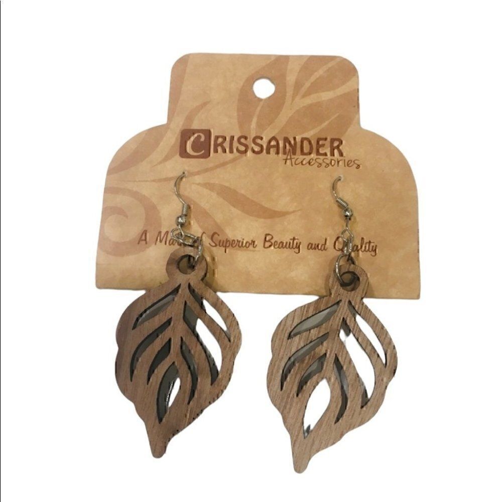 Nwt Leaf Shaped Dangling Earrings - image 1